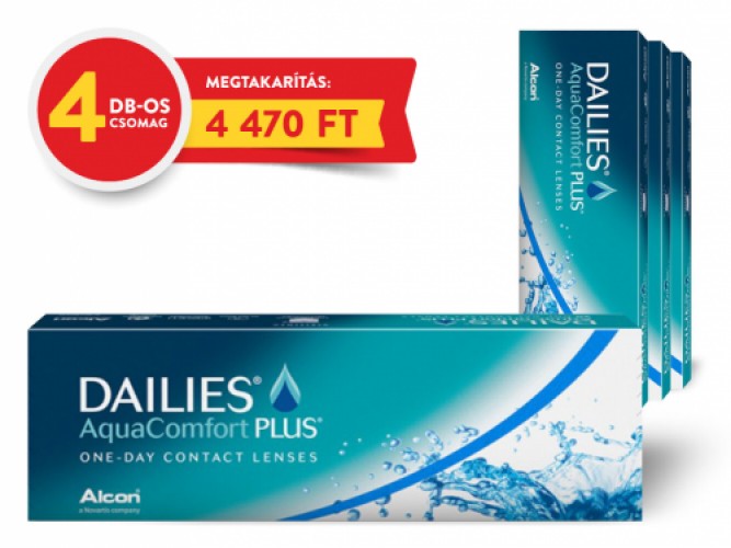 Dailies AquaComfort Plus - 4 doboz (30 db/doboz)