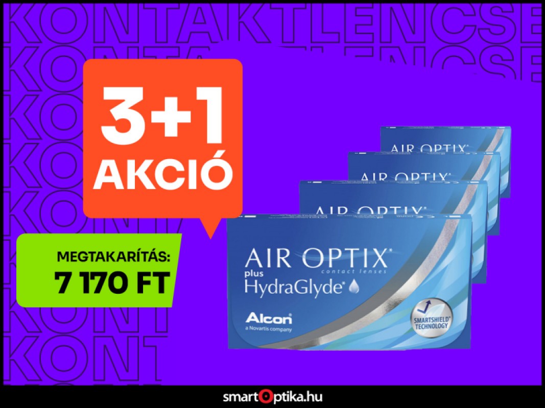 3+1 Air Optix Plus Hydraglyde (6db/doboz)