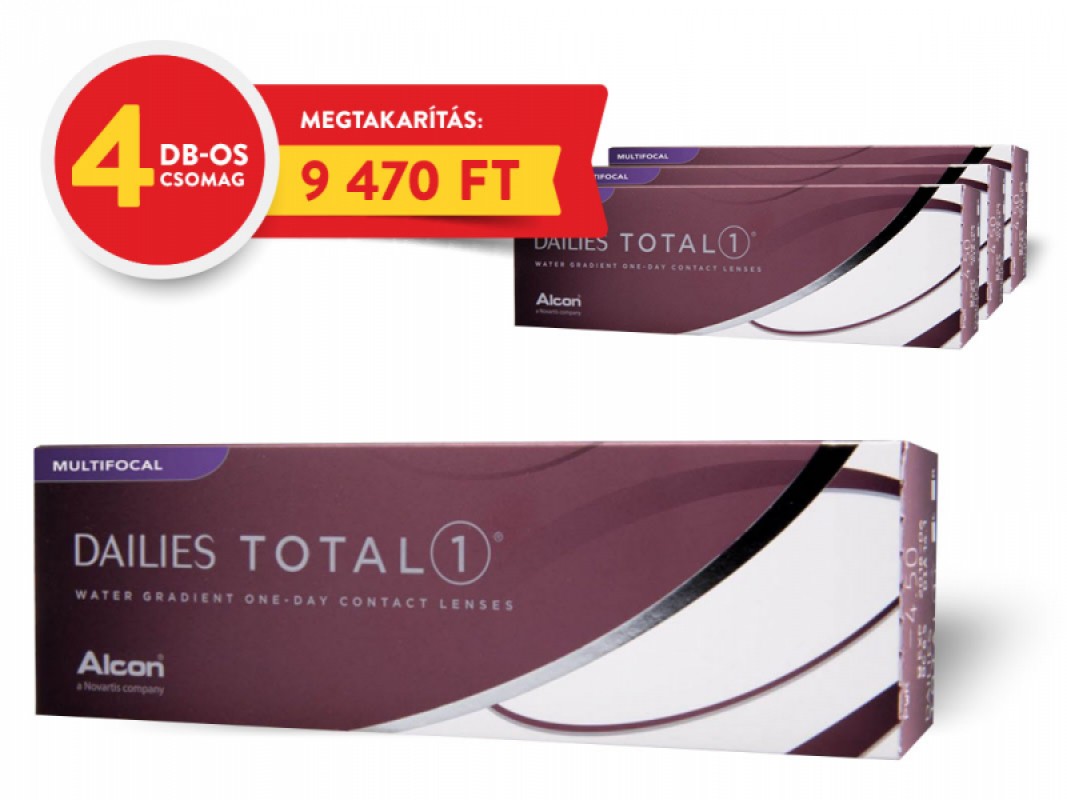 Dailies TOTAL 1 Multifocal - 4 doboz (30 db/doboz)